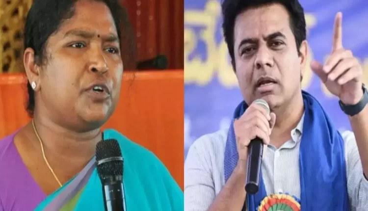 Minister Seethakka criticism of KTR
