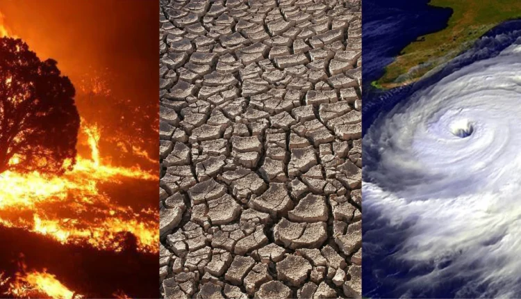 Change in temperatures with environmental degradation