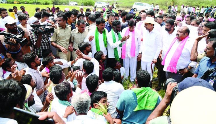 Former Chief Minister KCR at Sirisilla media conference